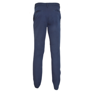 Pantalon Chino de Gabardina Elastizada Azul
