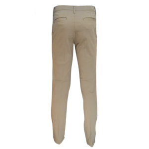 Pantalon Chino de Gabardina Elastizada Beige